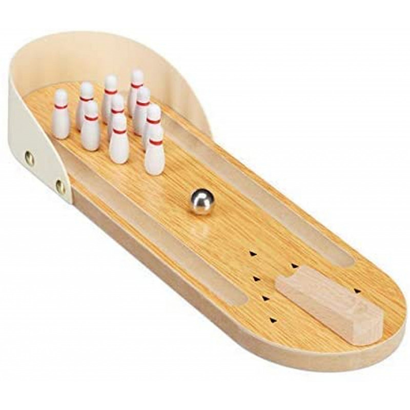 Mini Wooden Table Top Bowling Game, Currently priced at £12.95